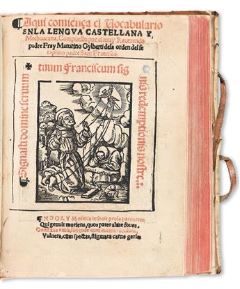 (MEXICAN IMPRINT--1559.) Maturino Gilberti. Vocabulario en lengua de Mechuacan /